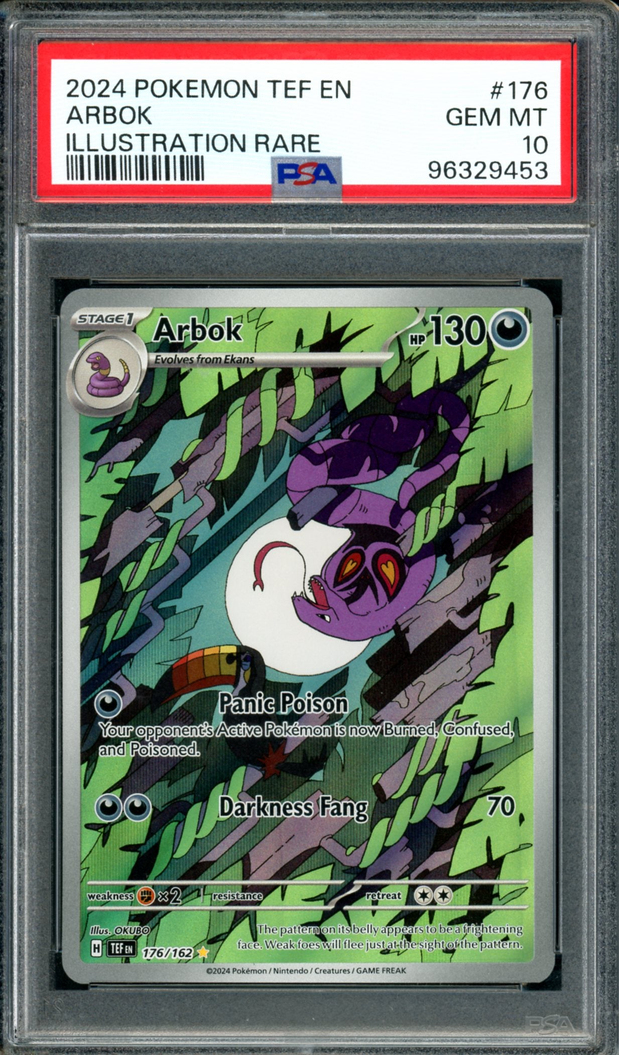 PSA 10 Arbok (176/162) [Temporal Forces]