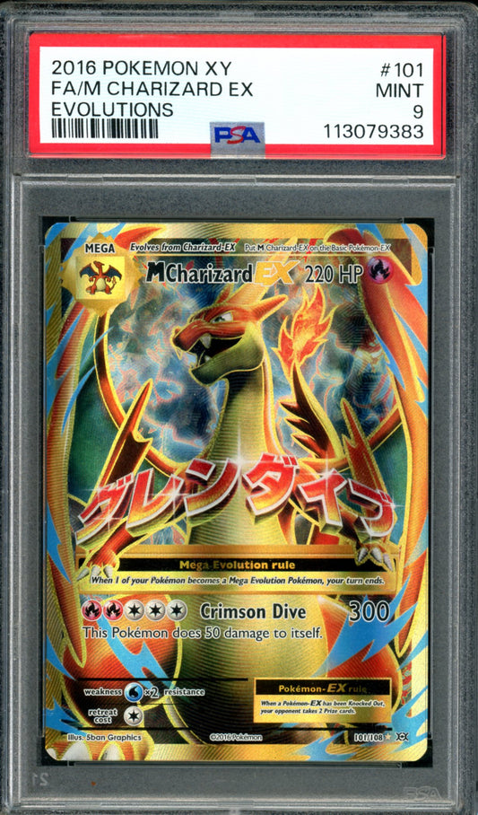 PSA 9 M Charizard EX (101/108) [Evolutions]