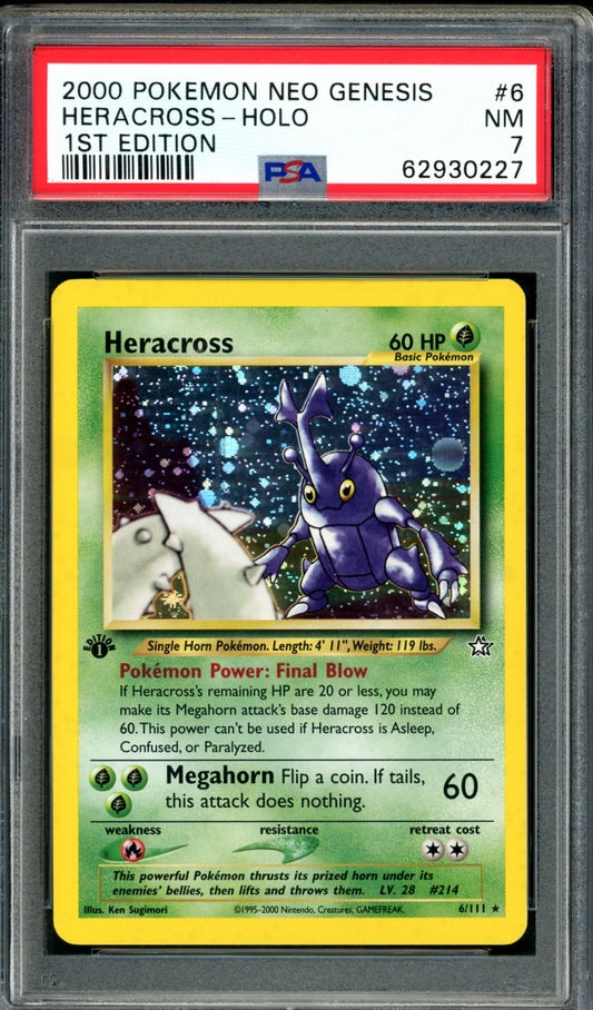 PSA 7 1st Edition Heracross (6/111) [Neo Genesis]