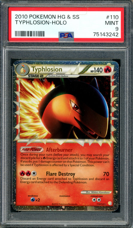 PSA 9 Typhlosion (110/123) [HeartGold & SoulSilver]