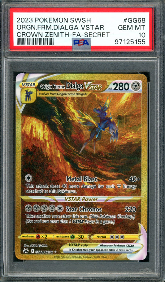 PSA 10 Origin Forme Dialga VSTAR (GG68/GG70) [Crown Zenith]