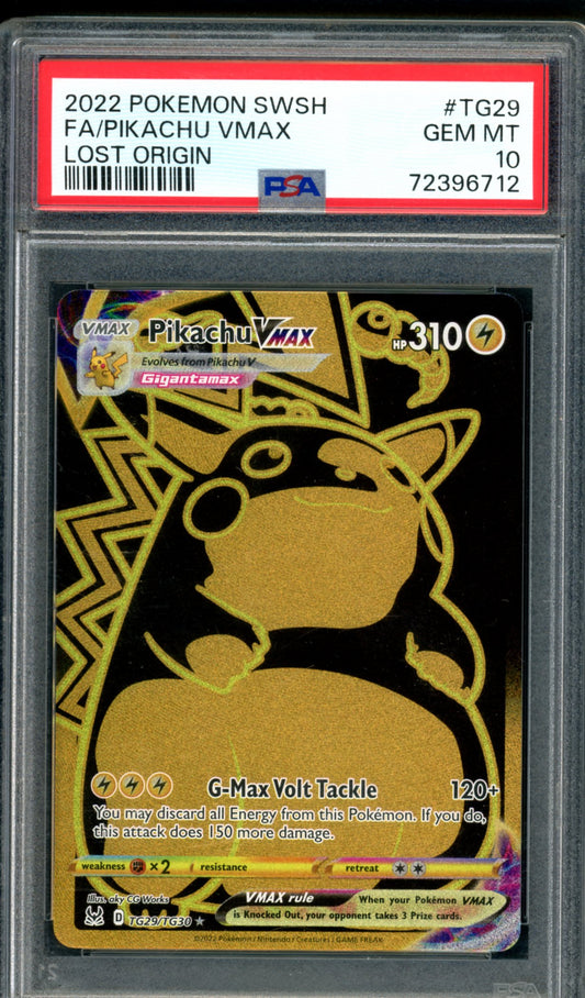 PSA 10 Pikachu VMAX (TG29/TG30) [Lost Origin]