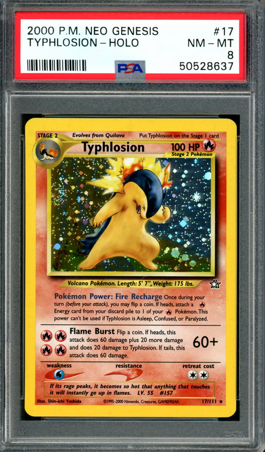 PSA 8 Typhlosion (17/111) [Neo Genesis]