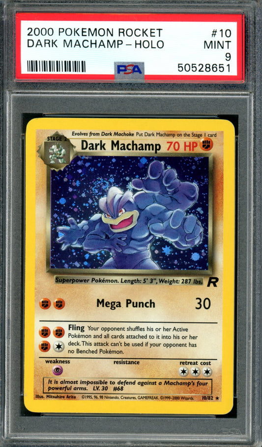 PSA 9 Dark Machamp (10/82) [Team Rocket]