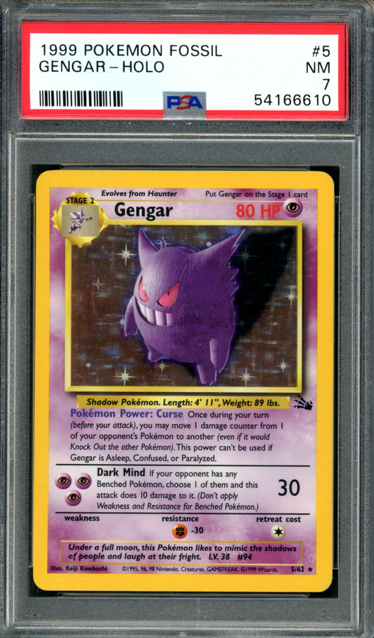 PSA 7 Gengar (5/62) [Fossil]
