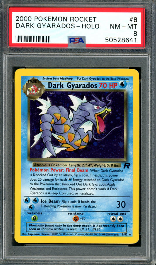 PSA 8 Dark Gyarados (8/82) [Team Rocket]