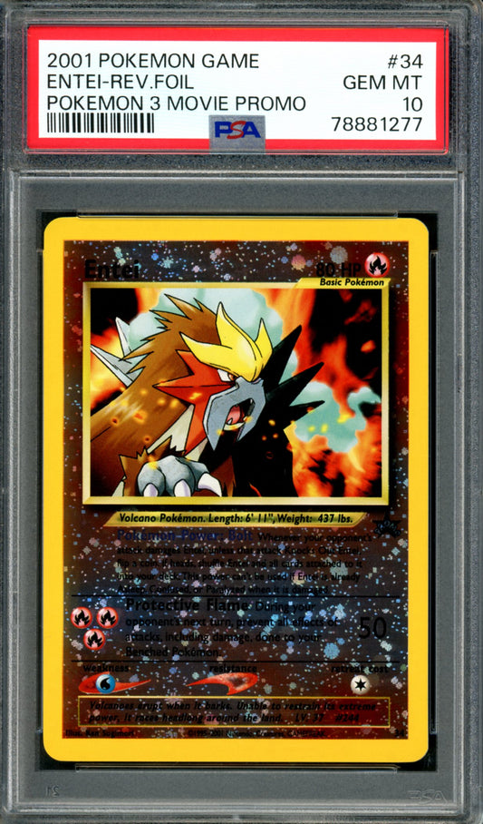 PSA 10 Entei (34) [Black Star Promo]