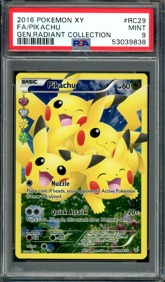 PSA 9 Pikachu (RC29/RC32) [Generations Radiant Collection]