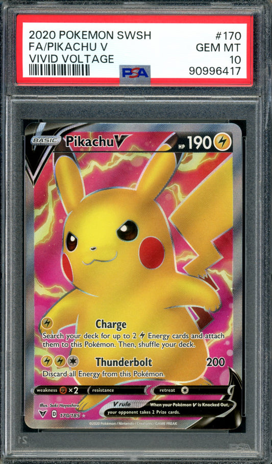 PSA 10 Pikachu V (170/185) [Vivid Voltage]