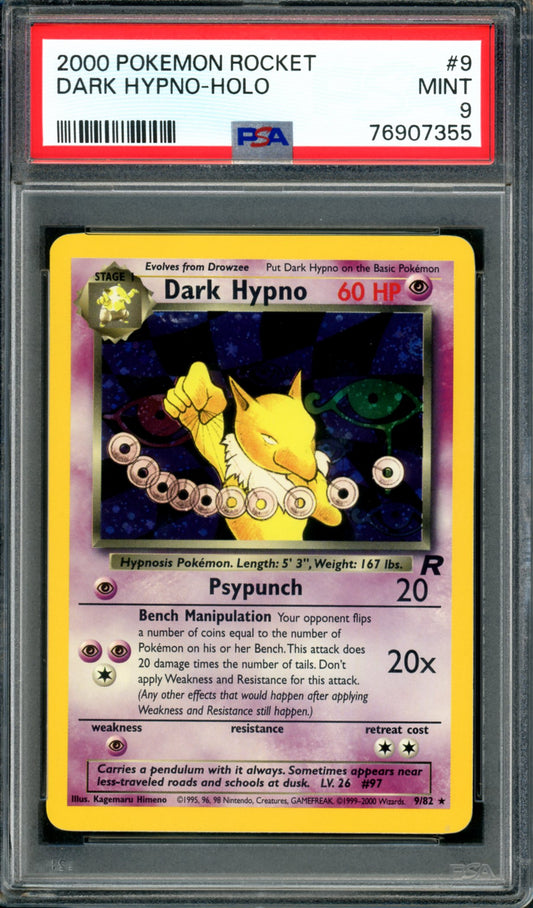 PSA 9 Dark Hypno (9/82) [Team Rocket]