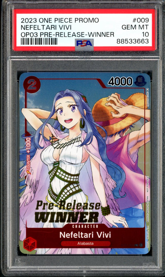 PSA 10 Nelfeltari Vivi Pre-Release Winner (ST01-009) [OP03 Pre-Release]