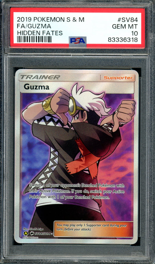 PSA 10 Guzma (SV84/SV94) [Hidden Fates]