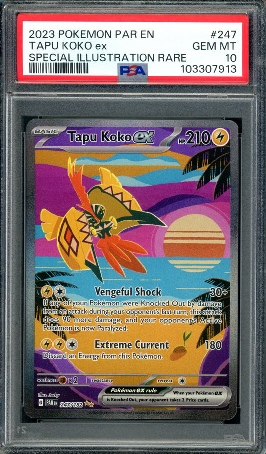 PSA 10 Tapu Koko EX (247/182) [Paradox Rift]