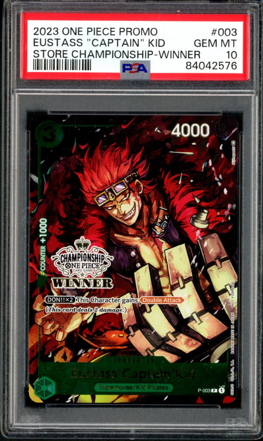 PSA 10 Eustass "Captain" Kid (P-003) [Store Championship Winner]