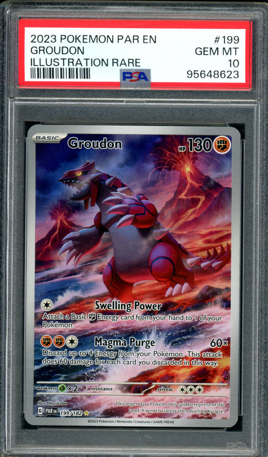 PSA 10 Groudon (199/182) [Paradox Rift]