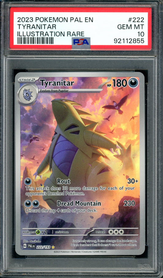 PSA 10 Tyranitar (222/193) [Paldea Evolved]