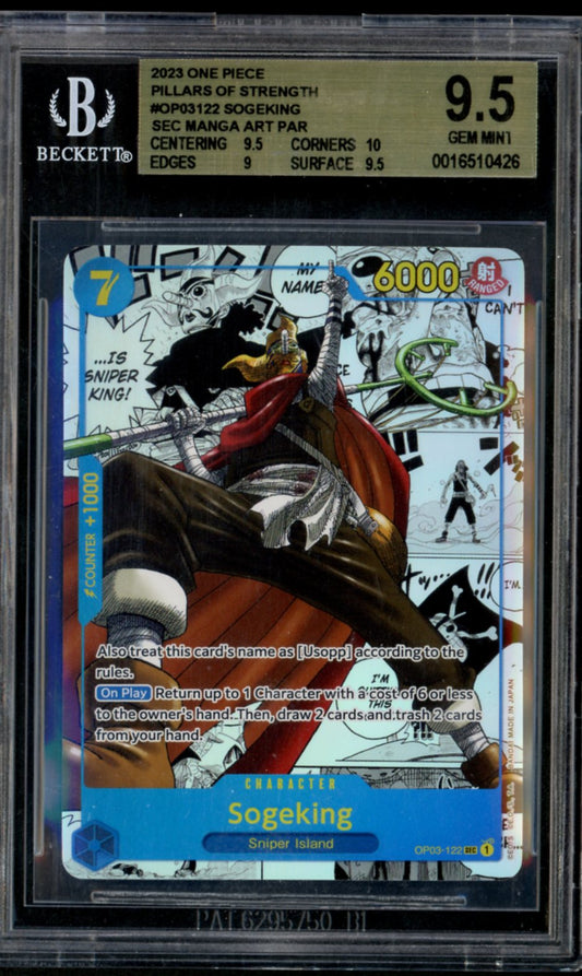 BGS 9.5 Sogeking Manga Alternate Art (OP03-122) [Pillars Of Strength]