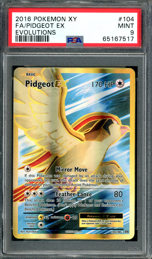 PSA 9 Pidgeot EX (104/108) [Evolutions]