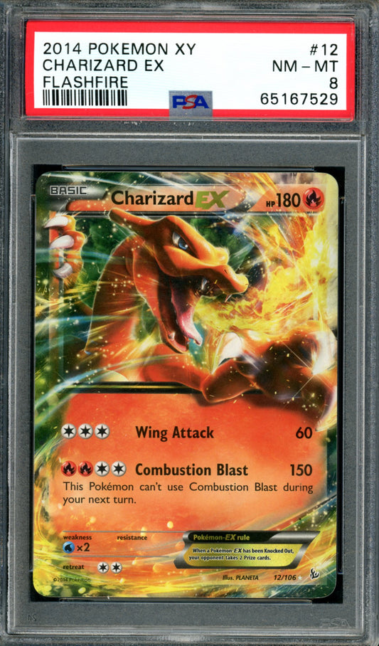 PSA 8 Charizard EX (12/106) [Flashfire]