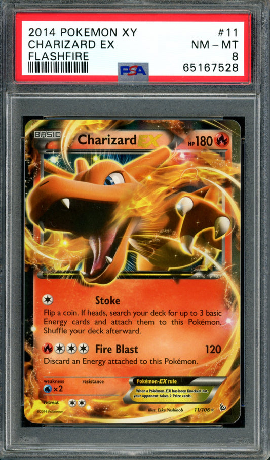 PSA 8 Charizard EX (11/106) [Flashfire]