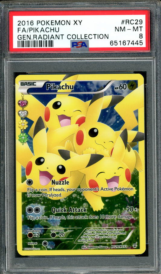 PSA 8 Pikachu (RC29/RC32) [Generations Radiant Collection]