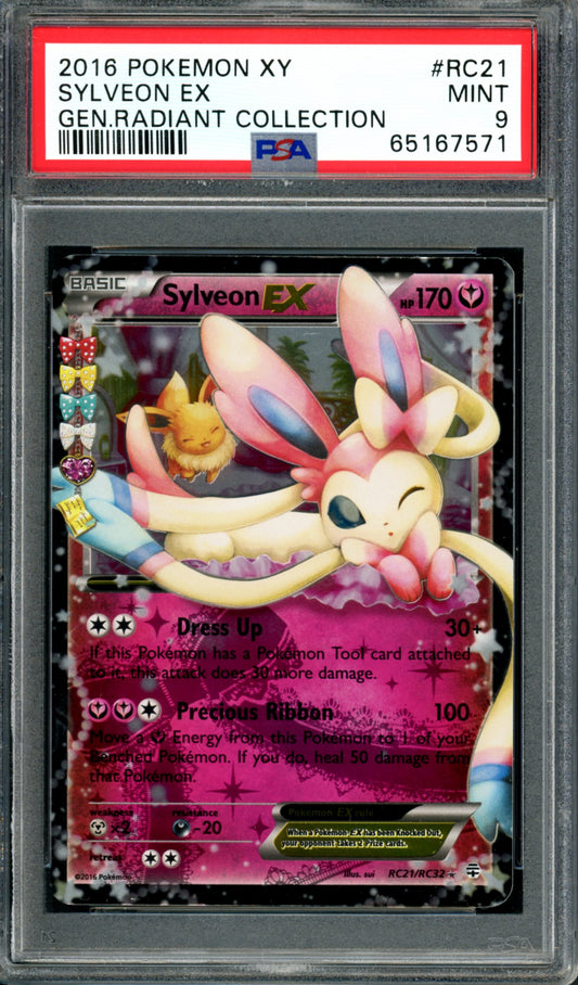 PSA 9 Sylveon EX (RC21/RC32) [Generations Radiant Collection]