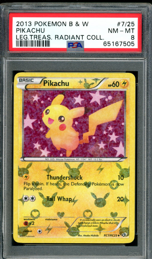 PSA 8 Pikachu (RC7/RC25) [Legendary Treasures Radiant Collection]