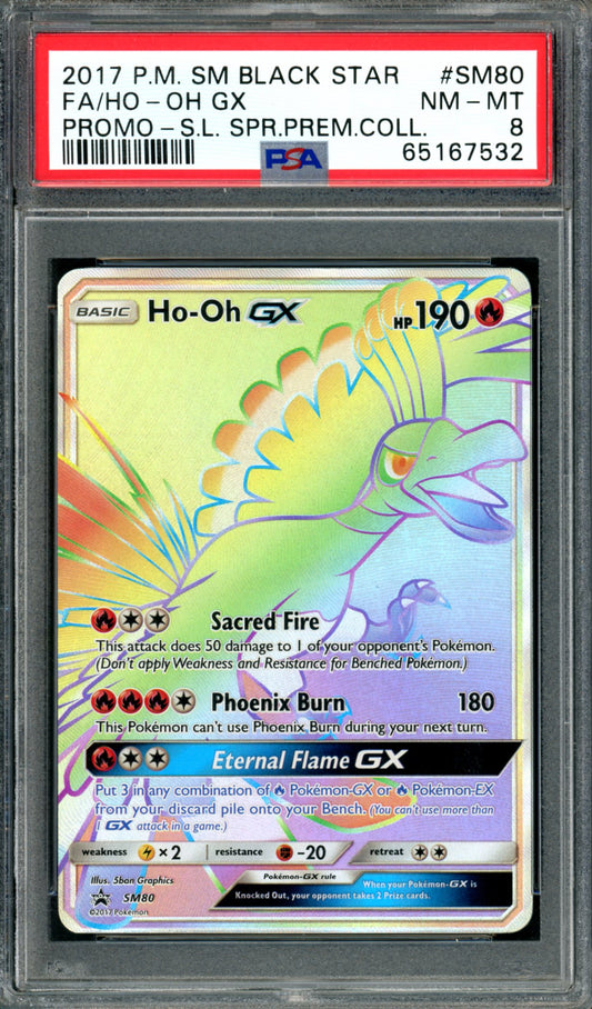 PSA 8 Ho-Oh GX (SM80) [Black Star Promo]