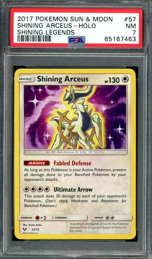 PSA 7 Shining Arceus (57/72) [Shining Legends]