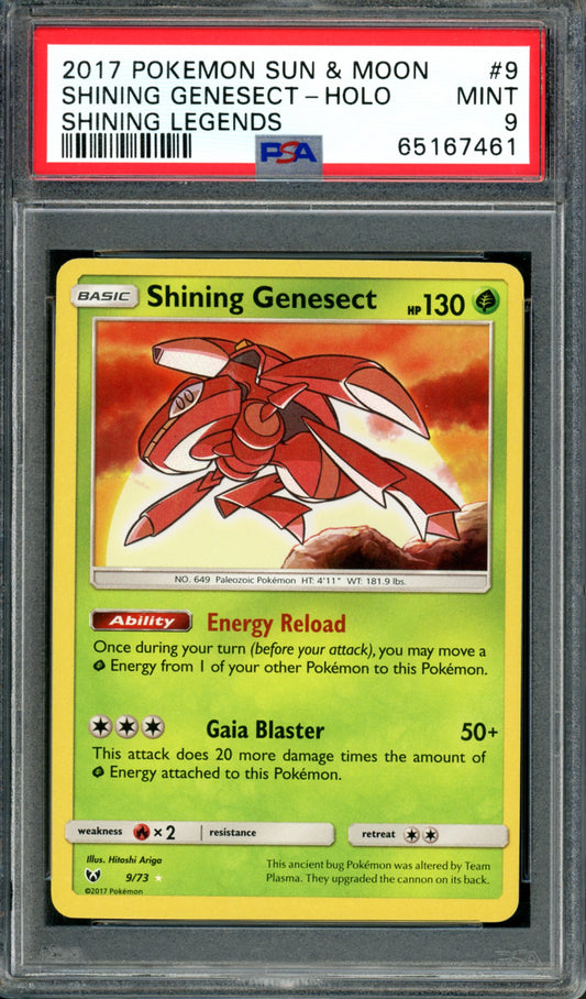 PSA 9 Shining Genesect (9/72) [Shining Legends]