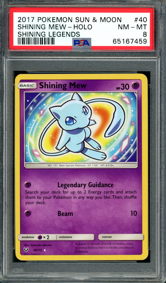 PSA 8 Shining Mew (40/72) [Shining Legends]