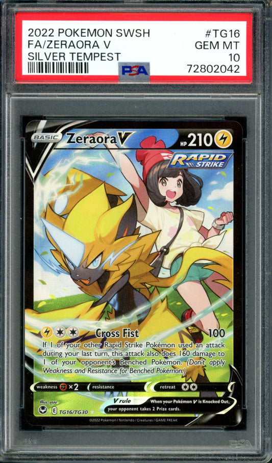 PSA 10 Zeraora V (TG16/TG30) [Silver Tempest]