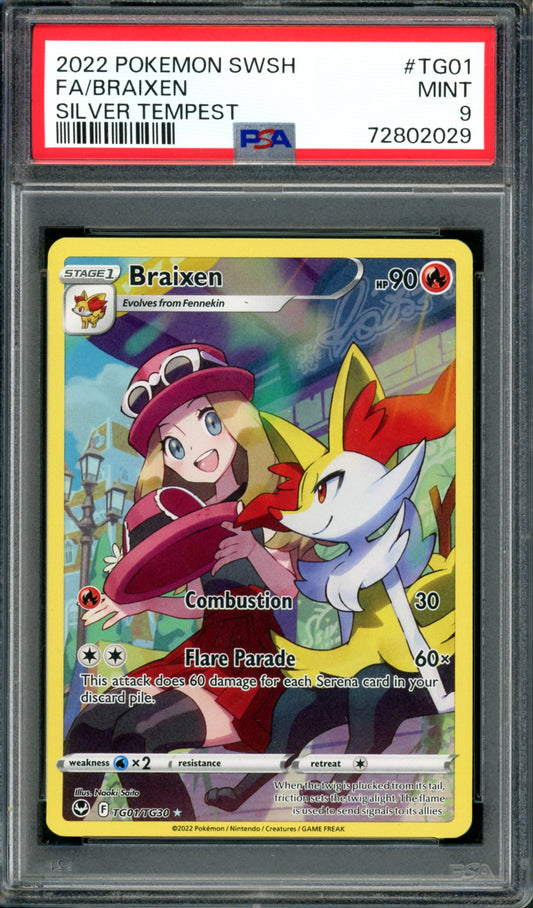 PSA 9 Braxien (TG01/TG30) [Silver Tempest]