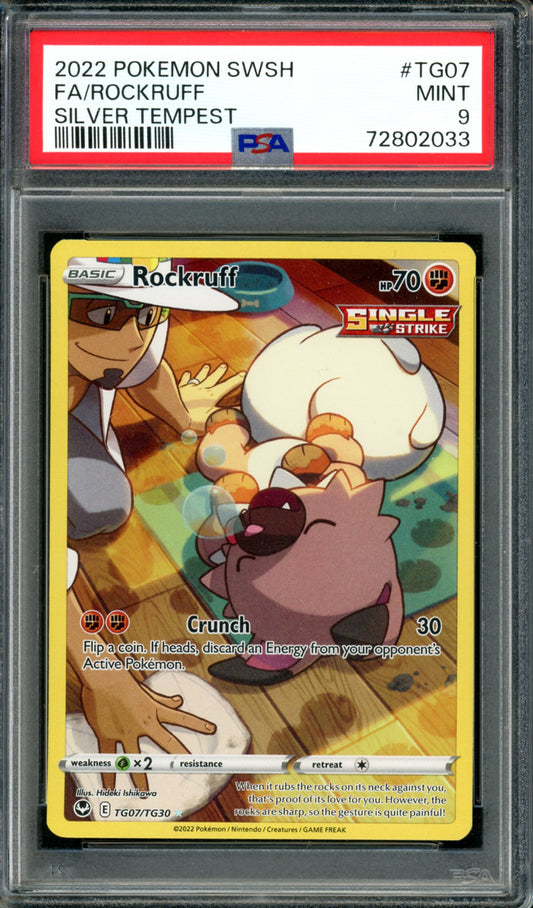 PSA 9 Rockruff (TG07/TG30) [Silver Tempest]
