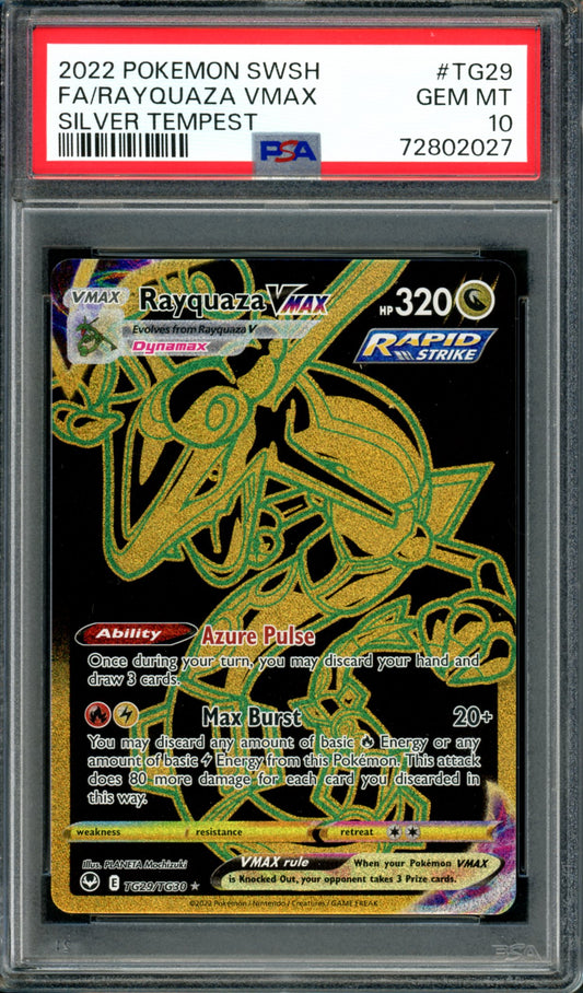 PSA 10 Rayquaza VMAX (TG29/TG30) [Silver Tempest]