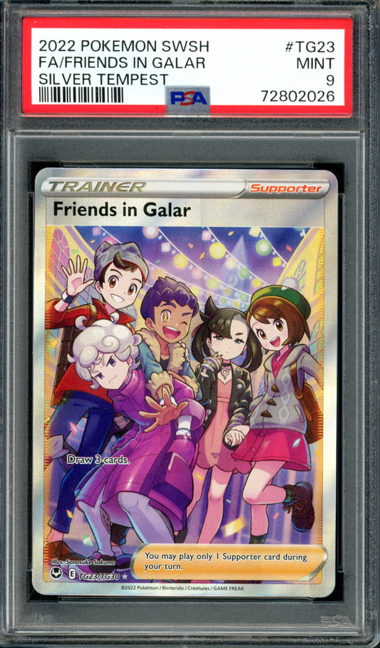 PSA 9 Friends In Galar (TG23/TG30) [Silver Tempest]