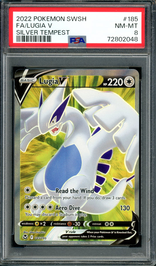 PSA 8 Lugia V (185/195) [Silver Tempest]