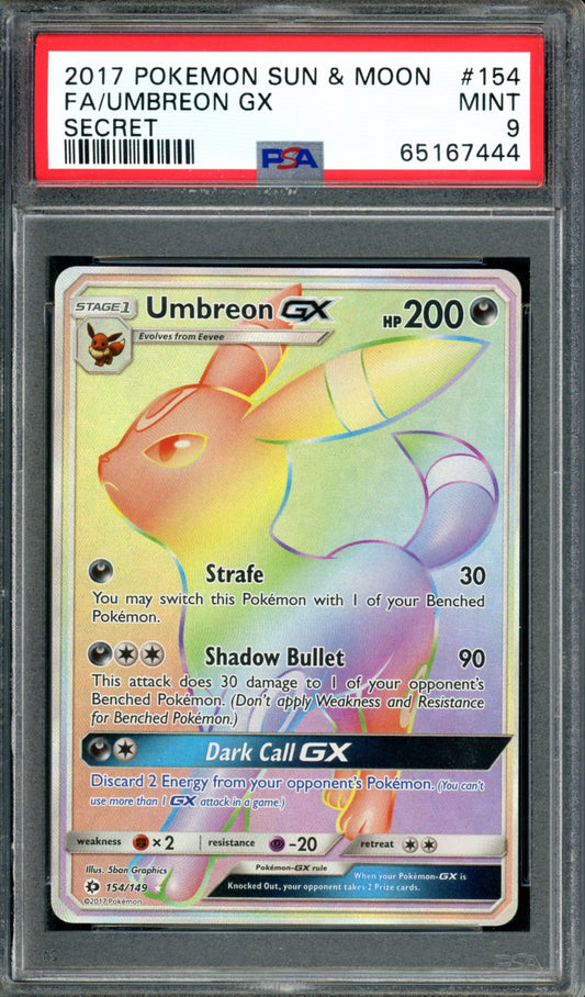 PSA 9 Umbreon GX (154/149) [Sun & Moon]