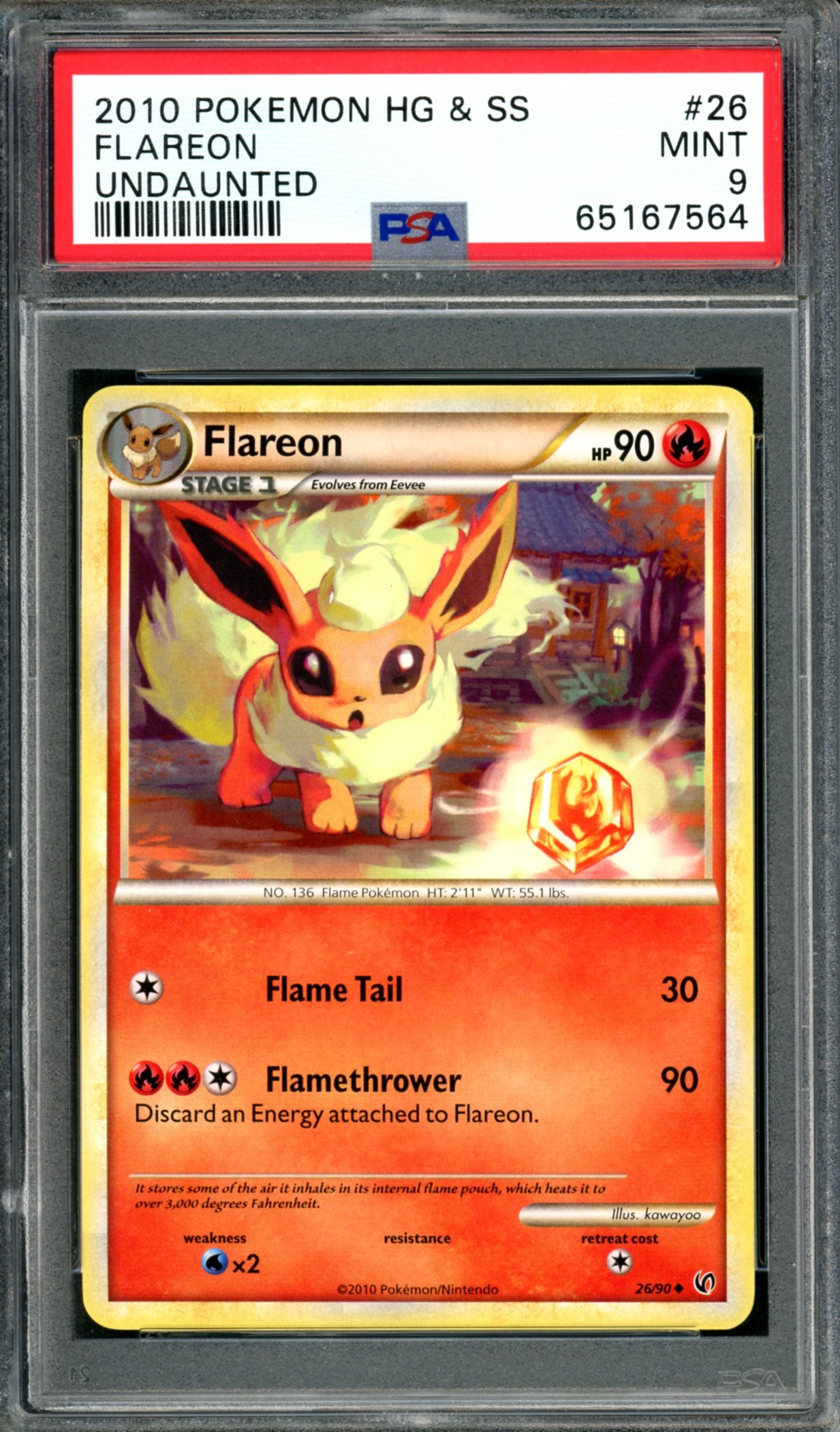 PSA 9 Flareon (26/90) [Undaunted]