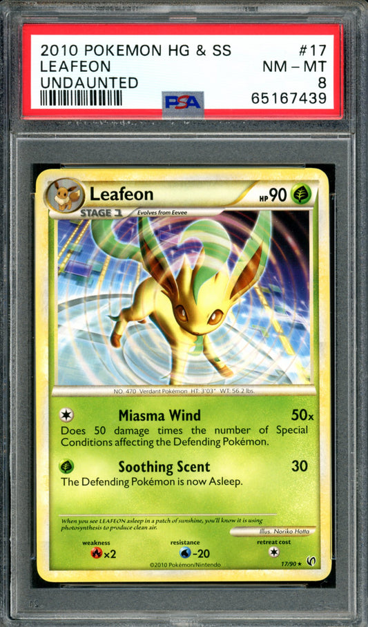 PSA 8 Leafeon (17/90) [Undaunted]