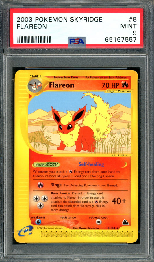 PSA 9 Flareon (8/144) [Skyridge]