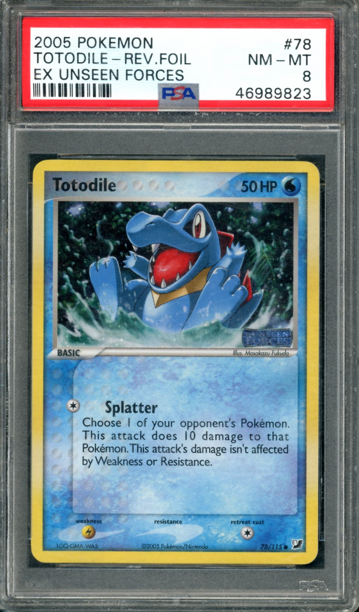 PSA 8 Totodile (78/115) [Unseen Forces]