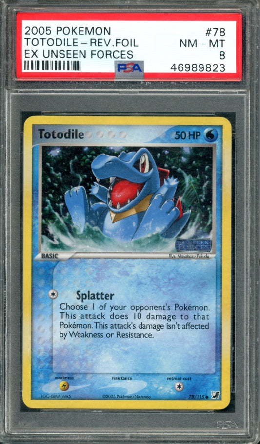 PSA 8 Totodile (78/115) [Unseen Forces]
