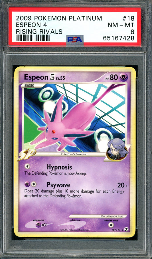 PSA 8 Espeon (18/111) [Rising Rivals]