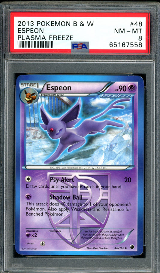 PSA 8 Espeon (48/116) [Plasma Freeze]