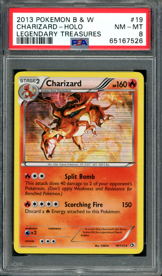 PSA 8 Charizard (19/113) [Legendary Treasures]