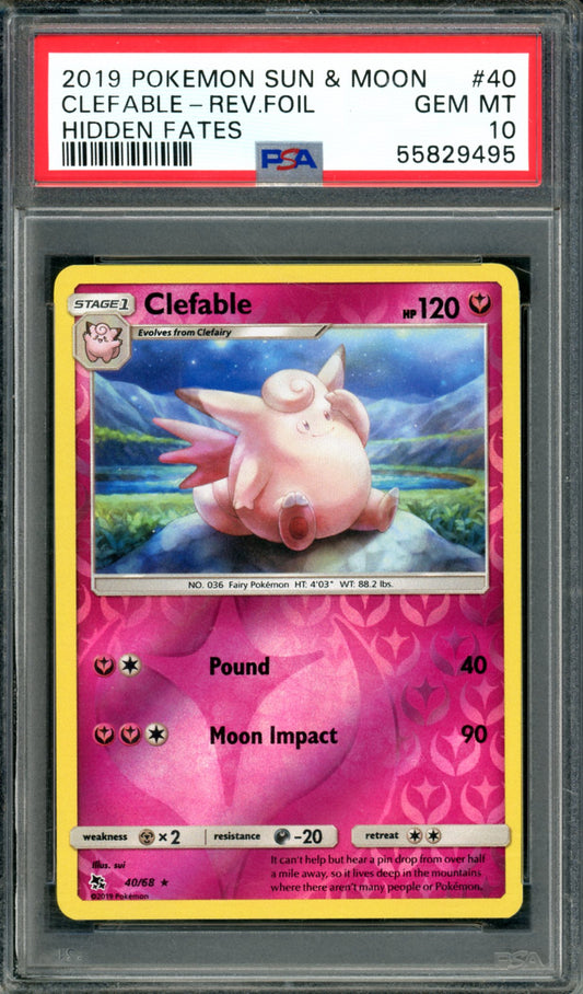 PSA 10 Clefable (40/68) [Hidden Fates]