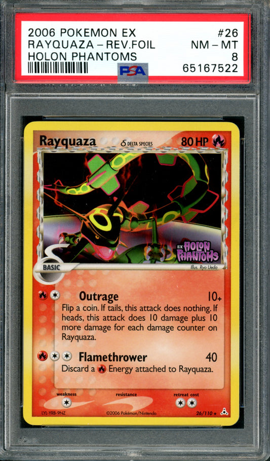 PSA 8 Rayquaza (26/110) [Holon Phantoms]