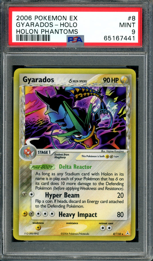 PSA 9 Gyarados (8/110) [Holon Phantoms]