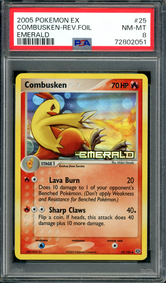 PSA 8 Combusken (25/106) [Emerald]